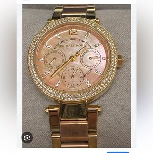 Authentic Michael Kors Mini Parker Rose Gold Multifunction Watch with tags $275!